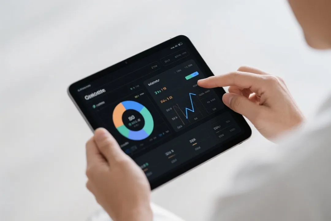 移动端数据面板示意